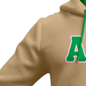 Sweat à capuche en chenille AKA Sorority Inc. pour femme, couleur beige, avec lettres grecques brodées, doublure en satin, qualité supérieure, pull décontracté - Product Image 6