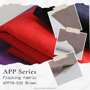 Tela de Poliéster Flocado de Alta Calidad de 54 Pulgadas, Tejido de Rayón Personalizado, APP78-535 Marrón - Product Image 2