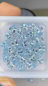 Aigue-marine naturelle facettée, pierre précieuse en vrac, jeu de couleurs rouge, certifiée pour la fabrication de bijoux - Product Image 3