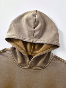 Mens drop shoulder oversized hoodie streetwear casual gym wear premium heavy <b>fabric</b> pullover hoodie modern winter style - Product Image 3