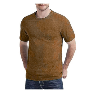 T-shirt de sport décontracté pour homme, coupe classique, avec poche poitrine, idéal pour l'été - Product Image 5