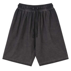 Shorts en coton pour hommes, taille élastique, style streetwear décontracté, en tissu molletonné French Terry, vente en gros - Product Image 3