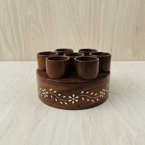 Artisan Handcrafted Wooden Spice <b>Box</b> Kitchen <b>Storage</b> Masala Organizer - Product Image 5