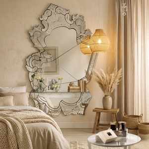 Miroir baroque vénitien de style antique élégant |   Miroir mural décoratif en verre de luxe pour salon, chambre et intérieurs d'hôtel - Product Image 5