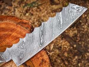Couteau de chef Black Smith 1987 en acier Damas, 12 pouces, manche en bois de wengé avec embout argenté - Product Image 4