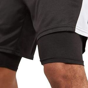 Affordable <b>Men</b>’s Double Layer Running <b>Shorts</b> Fitness Workout <b>Shorts</b> with Inner <b>Compression</b> - Product Image 5