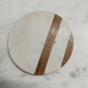 Luxury Eco-Friendly Wood Round Coasters Custom Coaster Set with Modern Design 100mm Diameter for <b>Table</b> <b>Protection</b> - Product Image 1