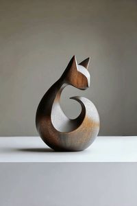 Escultura de Madera Premium Hecha a Mano con Madera Sólida para una Durabilidad Prolongada y un Estilo Elegante para el Hogar - Product Image 4