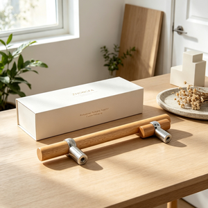 Poignée de meuble en bois massif personnalisée, bouton verni et poli pour tiroir de meuble de maison ou de bureau, fourniture directe d'usine - Product Image 3