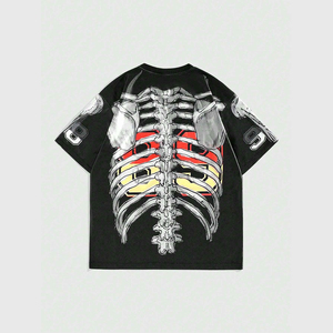 Camisetas Casuales de Manga Corta con Estampado DTG de Diseño Personalizado, Lavado Ácido y Estilo Urbano, 220 Gramos, Nueva Llegada, Alta Calidad - Product Image 2