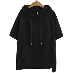 Oversize <b>4XL</b> Loose Sweatshirts Women Cotton <b>Hoodies</b> Summer Short sleeves Female <b>Hoodies</b> Custom Logo Latest Design - Product Image 1