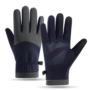 Guantes Deportivos de Invierno para Exteriores, Completos, de Material PU, Compatibles con Pantalla Táctil, Unisex, Rosa Claro con Almohadillas de Agarre Negras - Product Image 3