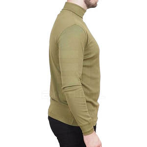 T-shirt à col roulé décontracté pour homme, couche intérieure chaude d'hiver, coton épais, t-shirt à col haut pour homme, personnalisé - Product Image 5