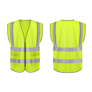 Gilet de travail haute visibilité, sécurité, réfléchissant, construction, sécurité, logo personnalisé, gaufré, polyester orange - Product Image 2