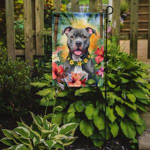 Bandera de jardín Luau Multicolor para buzón de Pit Bull Terrier, pancarta decorativa para patio, ilustraciones para macizos de flores de cualquier tamaño - Product Image 2