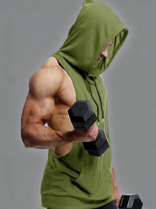 Urban Gym <b>Sleeveless</b> <b>Hoodie</b> Men Athletic Bodybuilding Workout Tank Top Shirt - Product Image 3