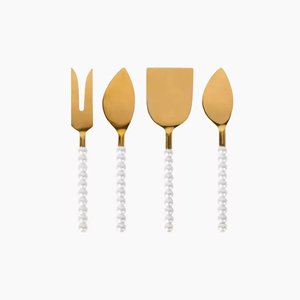 Dining Table Decorative <b>Cheese</b> Knife <b>Set</b> <b>Cheese</b> <b>Set</b> Stainless Steel Handmade White and Black Resin Handle <b>Cheese</b> Knifes - Product Image 4