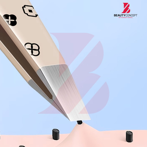 Pinzas ergonómicas de punta inclinada con logotipo personalizado, nuevo producto al por mayor, agarre seguro para una depilación rápida y precisa - Product Image 3