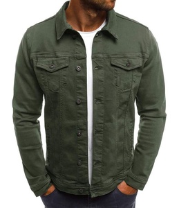 Chaqueta Vaquera Personalizada de Alta Calidad para Hombre 2025, Impermeable, de Secado Rápido, Transpirable, Diseño Liso, Estilo Vintage, en Oferta - Product Image 1