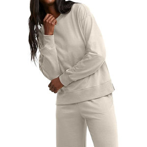 Sudaderas con capucha de invierno para mujer, de forro polar 100% algodón de alto gramaje, con cuello en V, estampadas, con logo frontal, estilo crop, cortavientos, tipo jersey - Product Image 6