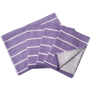 [En gros Produits] HIORIE Osaka Motif Rayé Gaze Serviette 100% Coton À La Main Serviette 34*100cm Faible QUANTITÉ MINIMALE DE COMMANDE Lavable À Séchage Rapide Violet - Product Image 1
