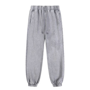 Pantalon de jogging personnalisé pour homme, avec cordon de serrage, couleur unie, décontracté, imprimé logo, respirant, style universitaire, coupe oversize - Product Image 1