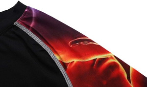 T-shirt de compression athlétique pour homme avec technologie de soutien musculaire, séchage rapide, absorption de la transpiration et tissu confortable hautement extensible - Product Image 4
