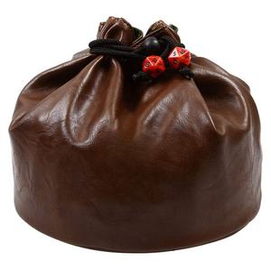 Bolsas para dados personalizadas OEM de PU con cordón, al por mayor, con base redonda, para juegos de rol (DND), de cuero, del fabricante - Product Image 2