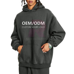 Sweat-shirt à capuche décontracté OEM en coton 100% pour l'automne, coupe oversize à manches longues et épaules tombantes, avec impression numérique et anti-boulochage - Product Image 4