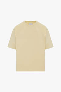 Camiseta Oversize para Hombre, Color Amarillo Claro, Mezcla de Algodón, Cuello Redondo, Estilo Casual Holgado, Ropa Urbana, Marca Privada Personalizada - Product Image 6