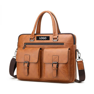 New Arrival Waterproof Lawyer Handbags Crossbody Shoulder Travel Business Laptop Bag PU <b>Leather</b> <b>Briefcase</b> Bags For Men - Product Image 1