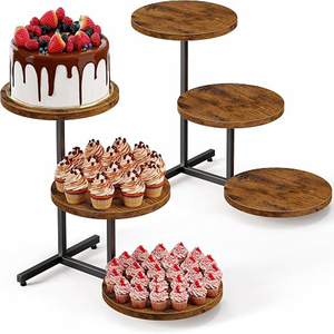Soporte de Madera para Cupcakes de 3 Niveles, Exhibidor de Postres, Torre de Postres de Madera para Fiestas, Baby Shower, Bodas, Cumpleaños - Product Image 1