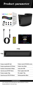 RGB App 5V uốn cong mỏng ma trận Bảng điều chỉnh <span class=keywords><strong>Led</strong></span> Car AD Strip <span class=keywords><strong>LED</strong></span> di chuyển tin nhắn dấu hiệu Flex <span class=keywords><strong>Led</strong></span> Ngoài Trời Màn hình hiển thị - Product Image 6