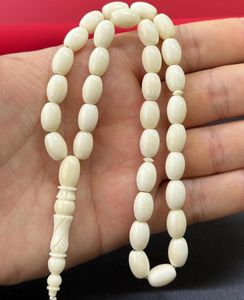 Tasbih de qualité supérieure, 100 perles, chapelet de prière en os de buffle, Misbaha Subha pour musulmans, perles de prière islamiques naturelles à bas prix - Product Image 6