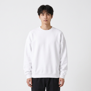Sweat-shirt en molleton brossé personnalisé en gros avec épaules tombantes et impression sérigraphiée pour les marques de streetwear américaines - Product Image 5