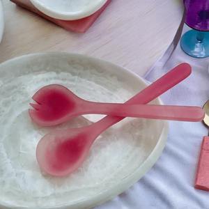 Bol à salade en résine écologique polie pour la cuisine et la table, nouveau design, bol de service pour les fêtes - Product Image 3