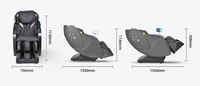 Sillón de Masaje Robótico 3D de Cuero PU Duradero, Gravedad Cero, Control Táctil y por Voz, Altavoces Bluetooth