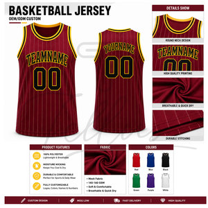 Maillot de basket-ball personnalisé, maillot de basket-ball pour hommes, maillot de basket-ball respirant sublimé - Product Image 6