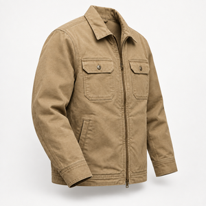 Ropa de trabajo informal y chaqueta moderna de lona para exteriores que combina material duradero, construcción cómoda y estilo clásico. - Product Image 4