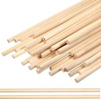 Bâtons en bois de chêne rouge poli, ronds, en bois dur, pour l'artisanat, la décoration de gâteaux, la décoration de la maison, l'art populaire - Durables, 3/4''x36, modernes