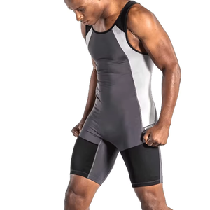 Combinaison de lutte pour hommes de qualité supérieure, à séchage rapide, compression intégrale, une pièce, pour l'haltérophilie, la musculation, entraînement d'équipe - Product Image 4