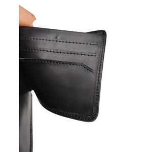 Portefeuille homme 2026 en cuir véritable avec logo personnalisé, blocage RFID, multiples fentes pour cartes, doublure en soie courte, pliable, qualité supérieure, vente en gros - Product Image 6