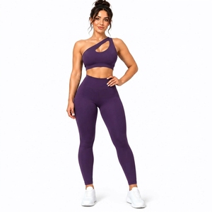 Custom Logo Womens Yoga Wear Quick-Drying Breathable Yoga Bra Sports Fitness <b>Top</b> Jacket High Waist Shorts Pants Womens Gym Sets - Product Image 1