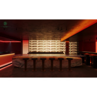 Comptoir de bar moderne à LED pour l'intérieur, design mural, pour discothèque, pub, lounge, comptoir de bar commercial, mobilier d'hôtel