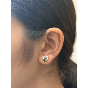 Pendientes Colgantes Dobles con Diamantes de Corte Brillante de 0.35 Ct, Oro de 14K, Certificación IGI, Joyería de Lujo para Mujer, Regalo para Bodas y Fiestas - Product Image 1