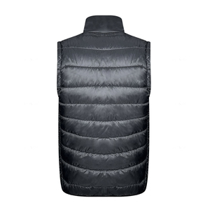 Chaleco Acolchado Negro para Hombre, con Cuello Alto, Cierre Completo, Sin Mangas, para Ropa Casual de Invierno y Actividades al Aire Libre, Venta al Por Mayor - Product Image 3
