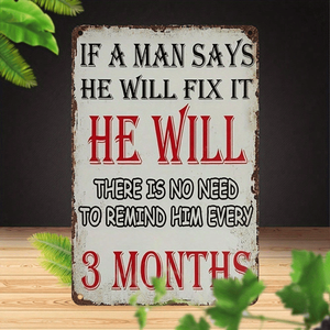 ป้ายอลูมิเนียมติดผนังสไตล์วินเทจ CIFbuy ขนาด 8x12 นิ้ว สำหรับตกแต่งห้องแมนเคฟ TikTok สำหรับบริการรับสินค้า Temu ขนาด 20.3x30.5 ซม. สไตล์วินเทจแบบไม้ - Product Image 2