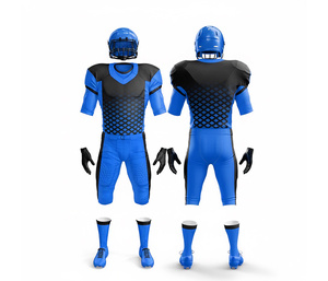 Maillot de football américain Pro Team personnalisé avec nom et numéro |   Ensemble de football avec maillot et pantalon |   Polyester respirant - Product Image 5