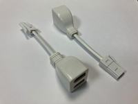 Kabel Ekstensi Telepon dengan Soket Ganda UK Konektor BT 431A Sesuai RoHS Warna Putih Kabel Terpilin 28AWG 4C