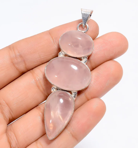 Pendentif en pierre précieuse naturelle fait main |   Bijoux de guérison unisexe en agate, cristal, laiton plaqué argent, style bohème, certifié IGI, FE - Product Image 2
